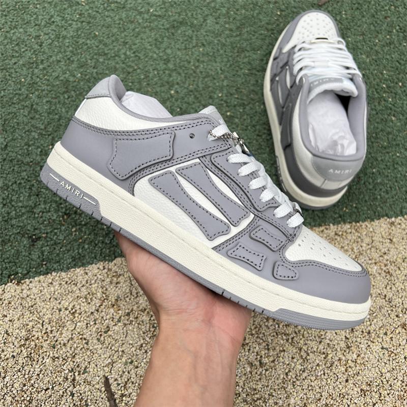 Pk God Amiri Men''s Skel LOW Sneakers GREY retail materials ready to ship